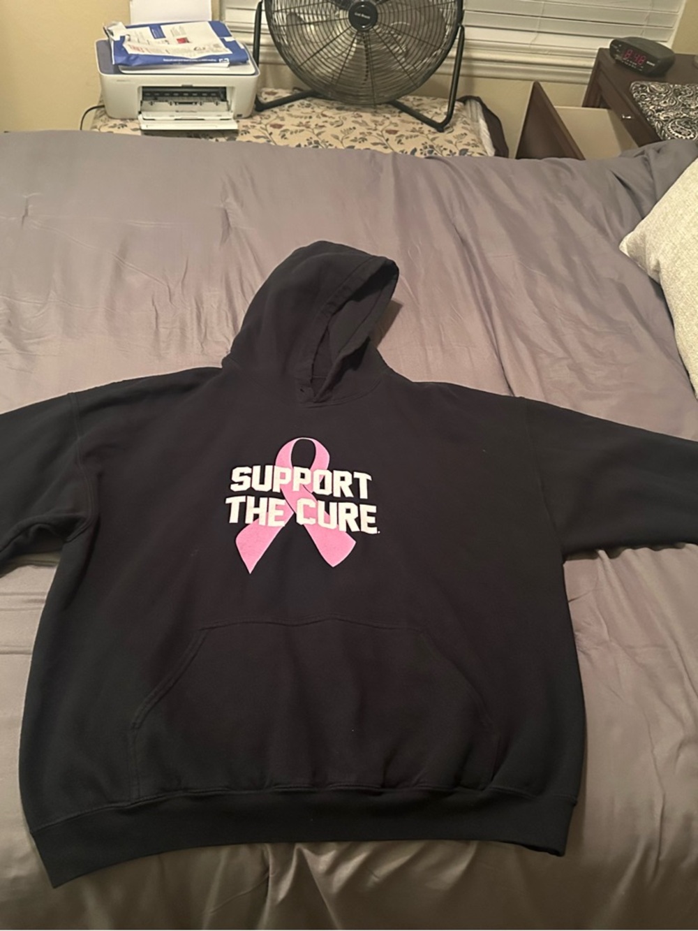 Gildan Black Hoodie with Subtle Blue Logo Tag